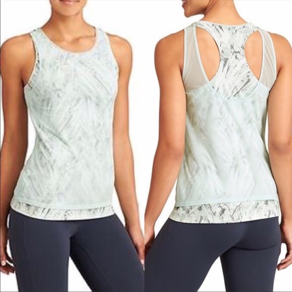 Athleta Palm Radiance Tye Dye Double Layer Tank